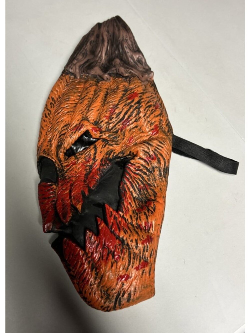 Scary Pumpkin Jack O Lantern Halloween Costume Spirit Orange Rubber Trick Treat - Picture 9 of 10